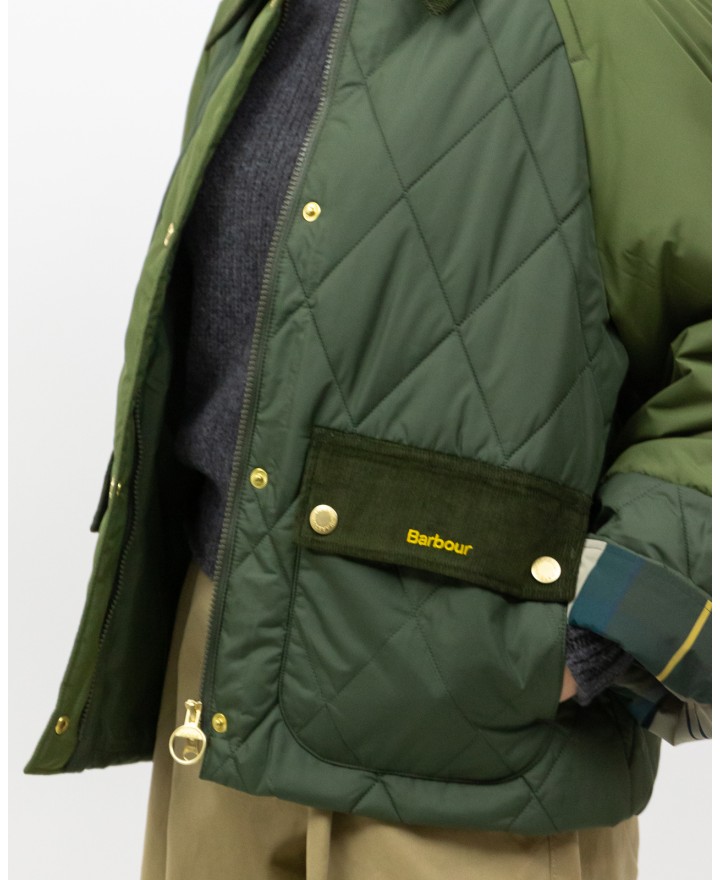 Barbour - Giubbotto Trapuntato Martha Cropped Olive Donna LQU1840 OL71 OLIVE I25