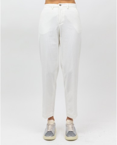 Briglia - Pantalone "Jean" Velluto Bianco Donna JEANGW400087 120 I25