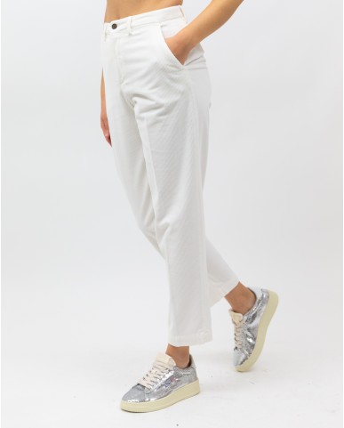 Briglia - Pantalone "Jean" Velluto Bianco Donna JEANGW400087 120 I25