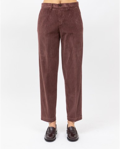 Briglia - Pantalone "Jean" Velluto Mattone Donna JEANGW400087 58 I25