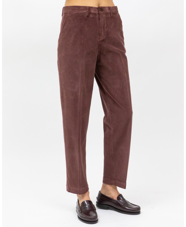 Briglia - Pantalone "Jean" Velluto Mattone Donna JEANGW400087 58 I25