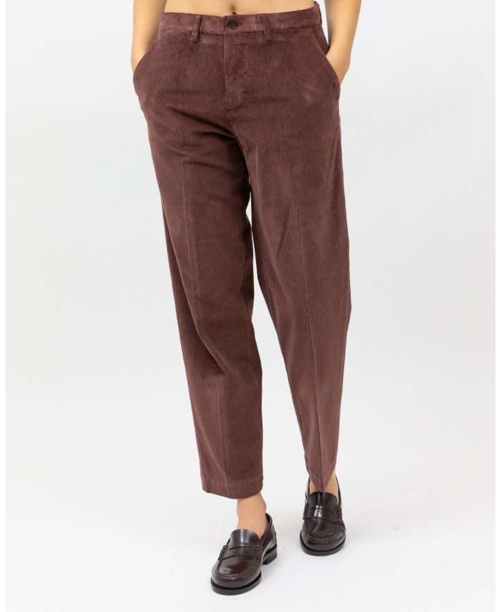 Briglia - Pantalone "Jean" Velluto Mattone Donna JEANGW400087 58 I25