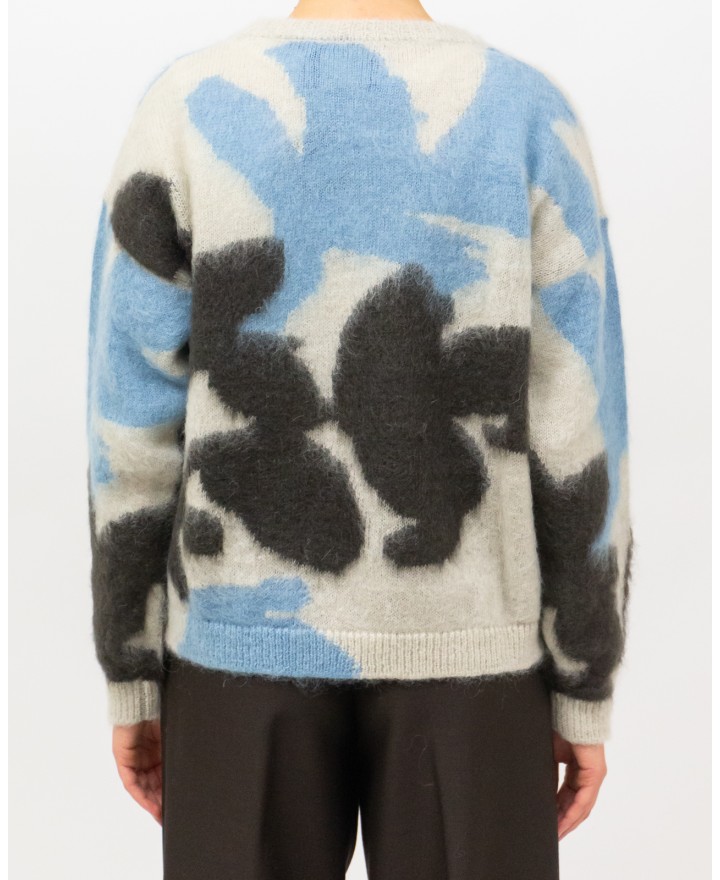 Roberto Collina - Girocollo Fantasia Beige Donna F28001 03 GRIGIO/AVI I25