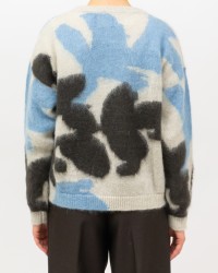 Roberto Collina - Girocollo Fantasia Beige Donna F28001 03 GRIGIO/AVI I25