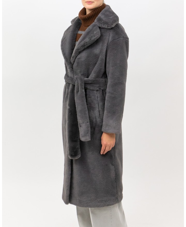 Herno - Women's Long Gray Fur Coat CA000586D 12422 9480 I25