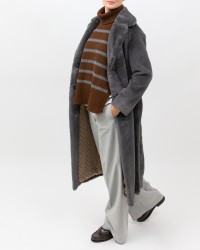 Herno - Women's Long Gray Fur Coat CA000586D 12422 9480 I25