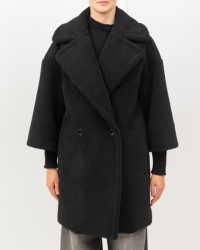 Herno - Women's Short Black Teddy Coat GC000492D 12735 9300 I25