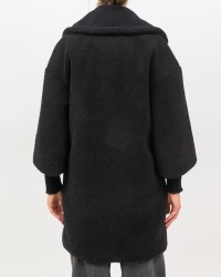 Herno - Women's Short Black Teddy Coat GC000492D 12735 9300 I25