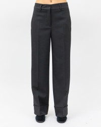 Inès - Women's Black Turn-Up Trousers 4350 4334 99 I25
