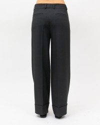 Inès - Women's Black Turn-Up Trousers 4350 4334 99 I25