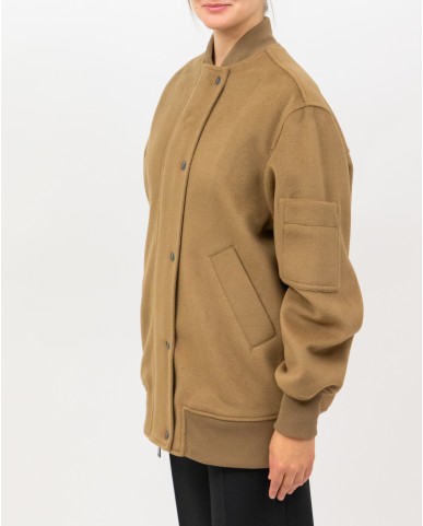 Inès - Women's Oversized Tobacco Bomber Jacket 4466 4083 132 I25