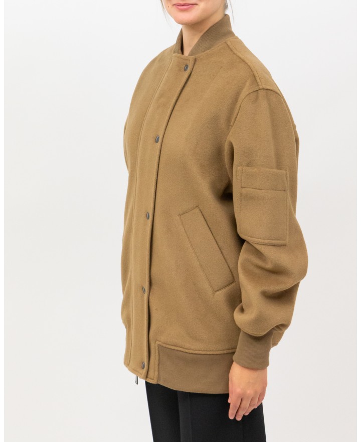 Inès - Women's Oversized Tobacco Bomber Jacket 4466 4083 132 I25