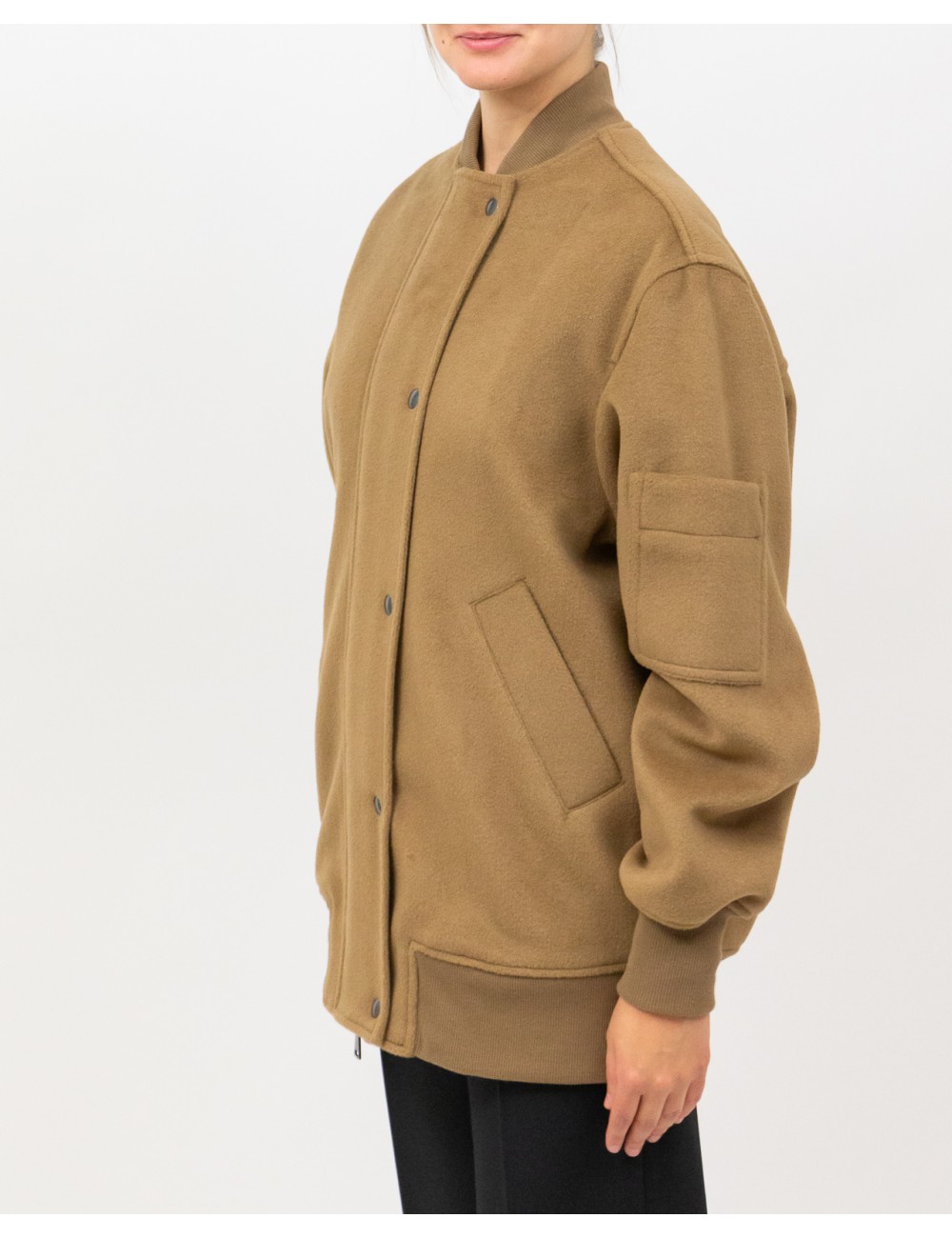 Inès - Women's Oversized Tobacco Bomber Jacket 4466 4083 132 I25