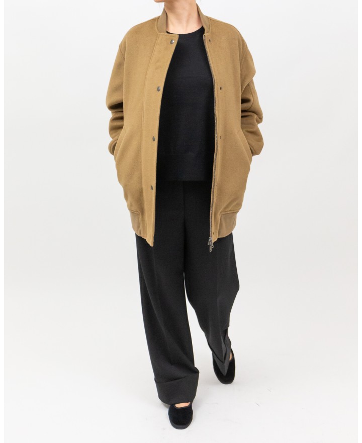 Inès - Women's Oversized Tobacco Bomber Jacket 4466 4083 132 I25