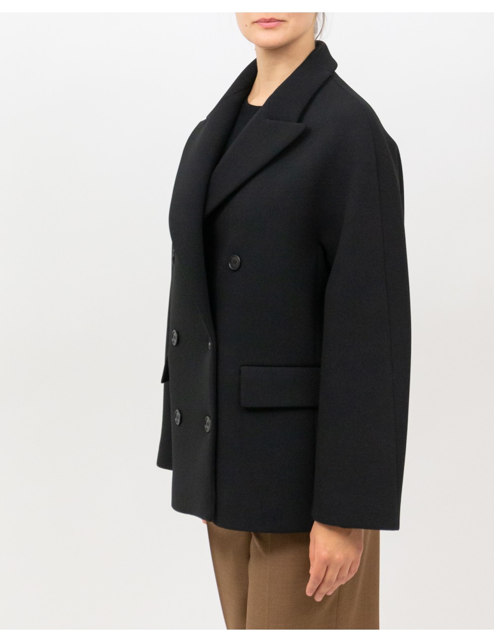 Inès - Cappotto Doppiopetto Nero Donna 4342 4191 99 I25