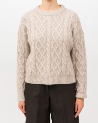 Peserico - Maglia Alpaca Treccia Beige Donna M99478F05 047 I25