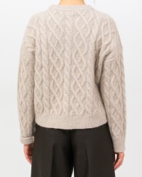Peserico - Maglia Alpaca Treccia Beige Donna M99478F05 047 I25