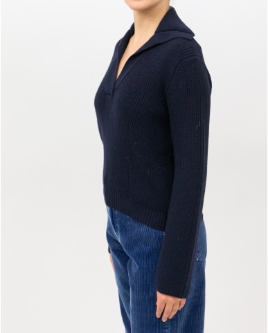 Peserico - Polo Lana Blu Donna M99482F07 061 I25