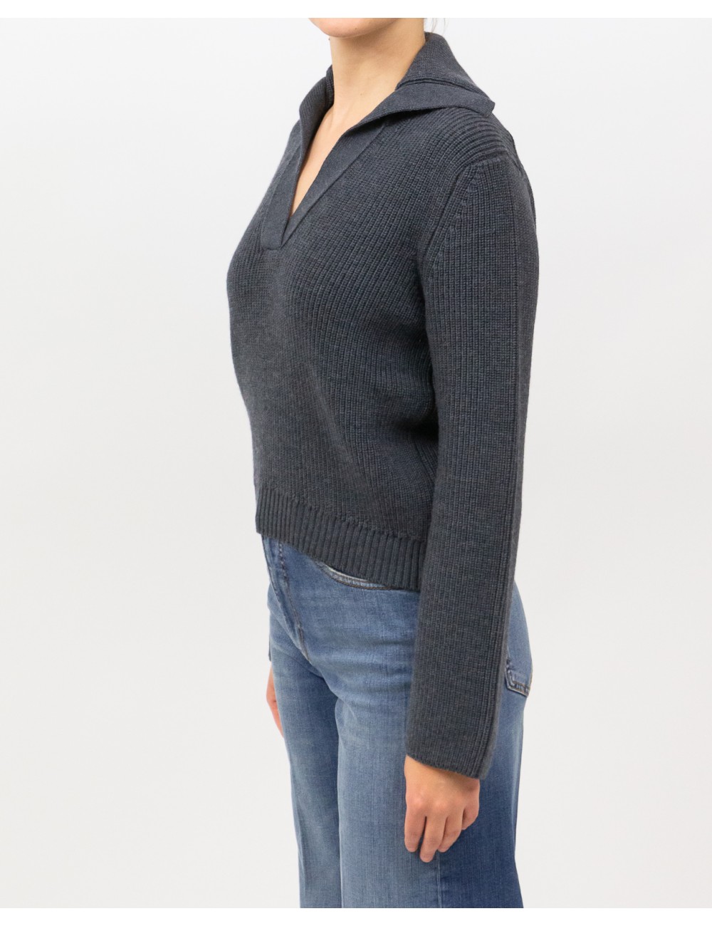 Peserico - Polo Lana Grigia Donna M99482F07 973 I25