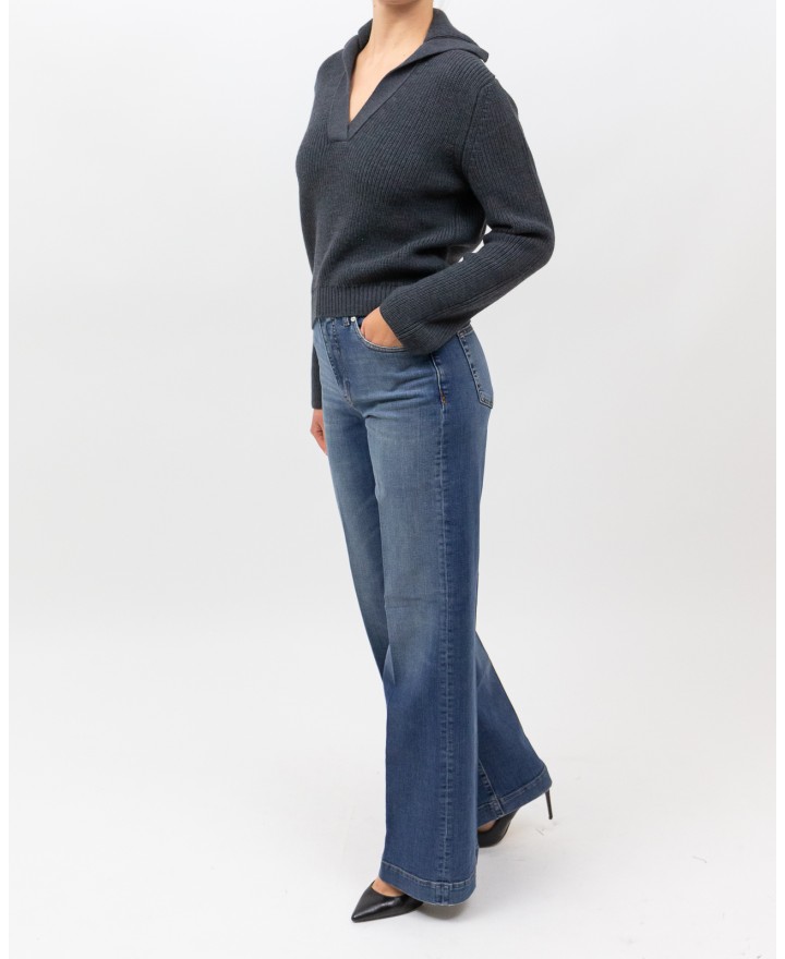 Peserico - Polo Lana Grigia Donna M99482F07 973 I25