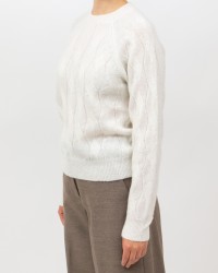 Peserico - Maglia Girocollo Alpaca Bianca Donna S99375F07 03A I25
