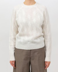 Peserico - Maglia Girocollo Alpaca Bianca Donna S99375F07 03A I25