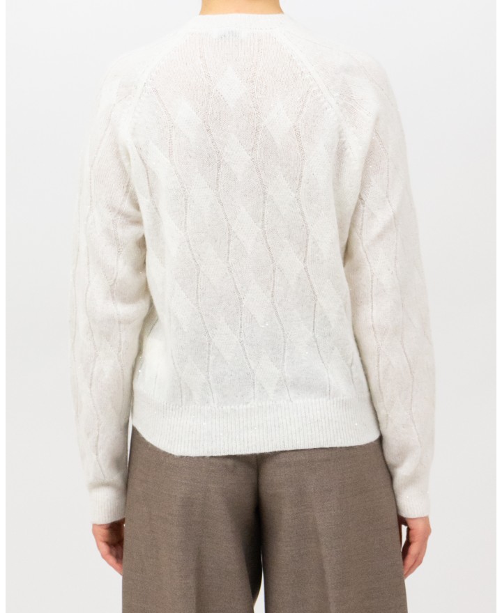 Peserico - Maglia Girocollo Alpaca Bianca Donna S99375F07 03A I25