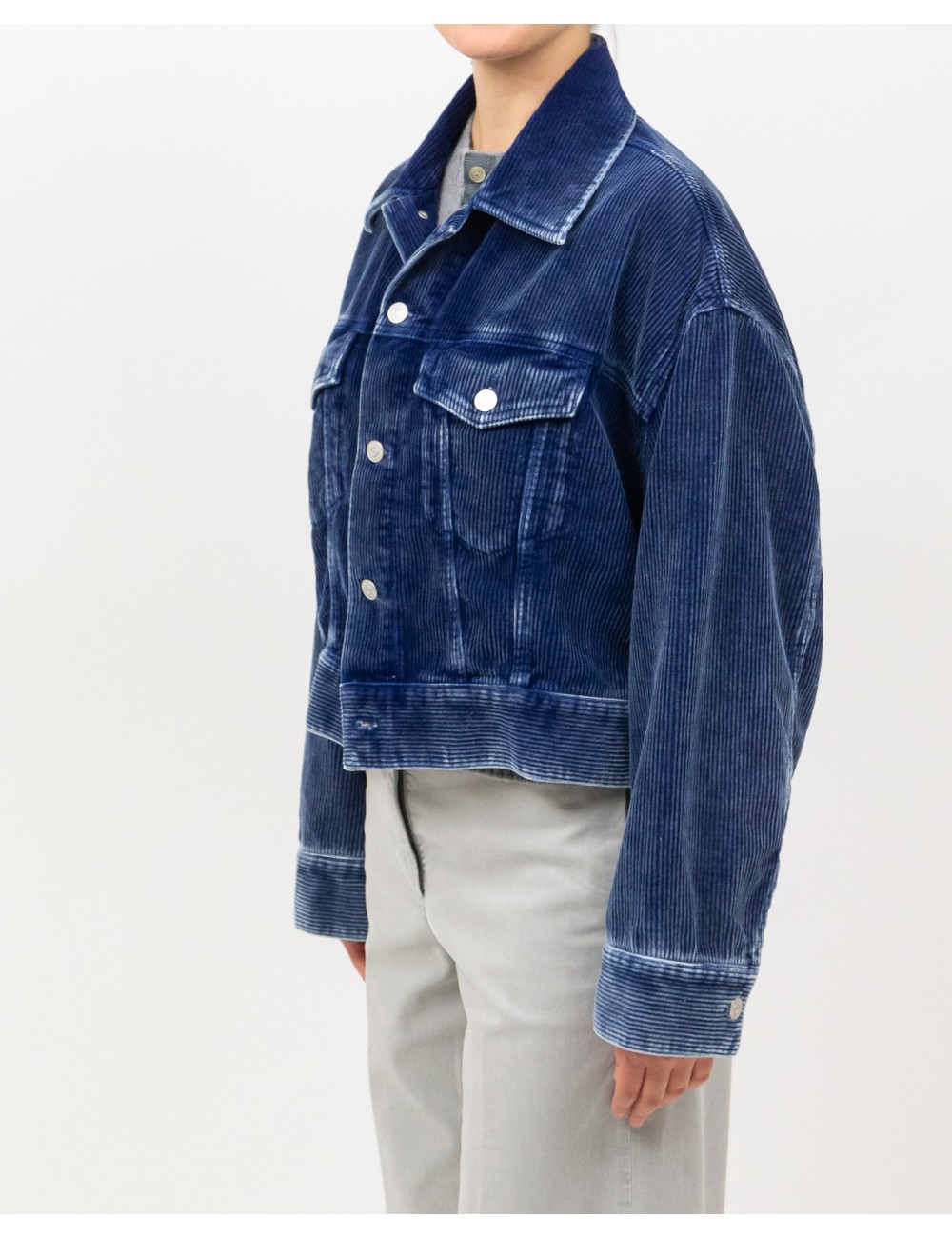 Seven - Giubbotto Velluto Scuro Donna 7U430E50 U71NZ I25