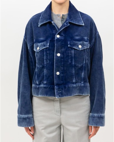 Seven - Giubbotto Velluto Scuro Donna 7U430E50 U71NZ I25