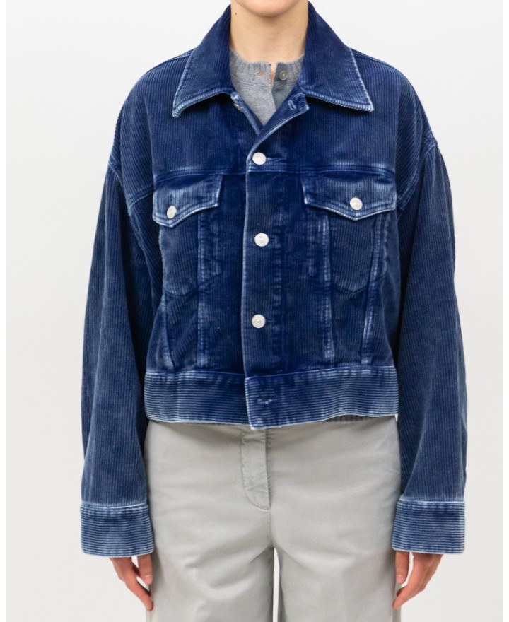 Seven - Giubbotto Velluto Scuro Donna 7U430E50 U71NZ I25