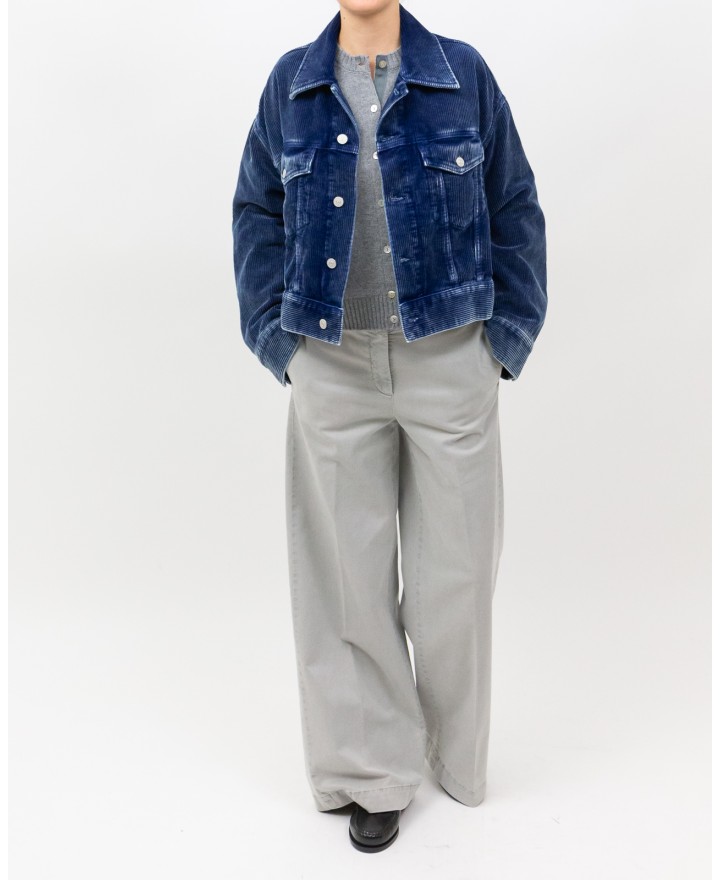 Seven - Giubbotto Velluto Scuro Donna 7U430E50 U71NZ I25