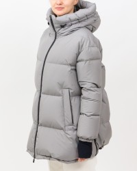 Herno - Women's Long Laminar Down Jacket in Gray PI00370DL 11106 9436 I25