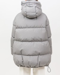 Herno - Women's Long Laminar Down Jacket in Gray PI00370DL 11106 9436 I25