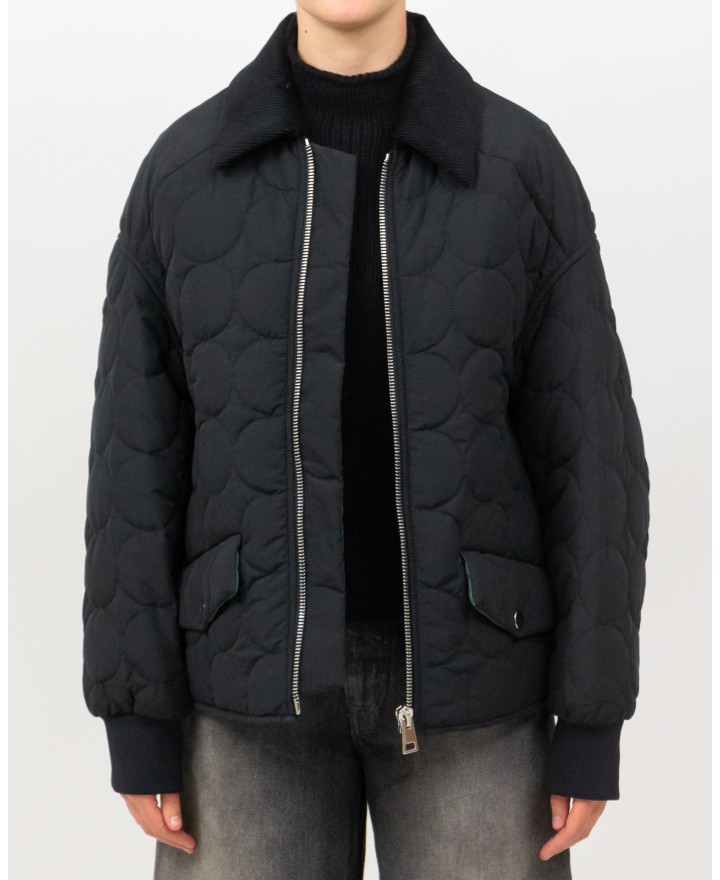 Tela - Women's Black Bubble Quilted Jacket 090069 X001 NERO I25