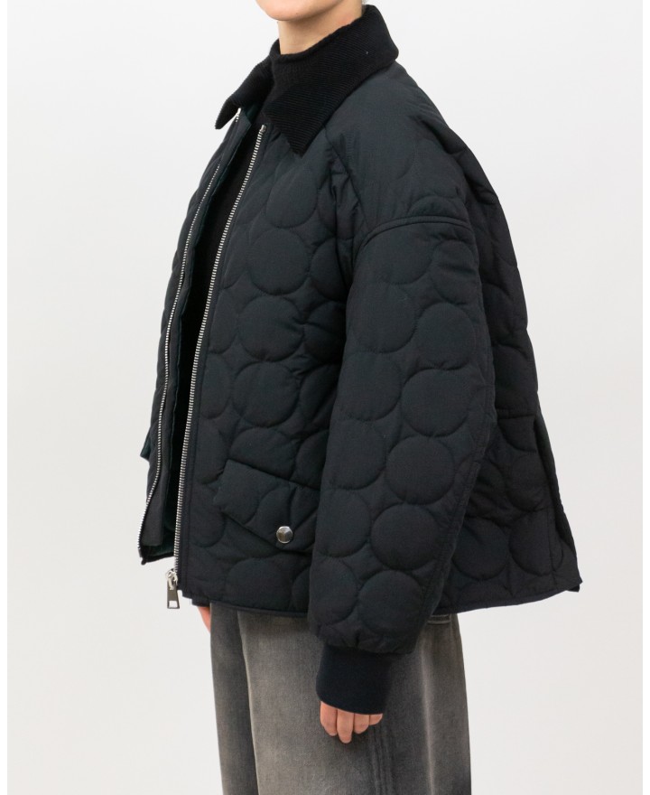 Tela - Women's Black Bubble Quilted Jacket 090069 X001 NERO I25