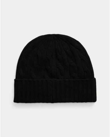 Polo Ralph Lauren - Berretto Treccia Lana Nero 449959346001 I25