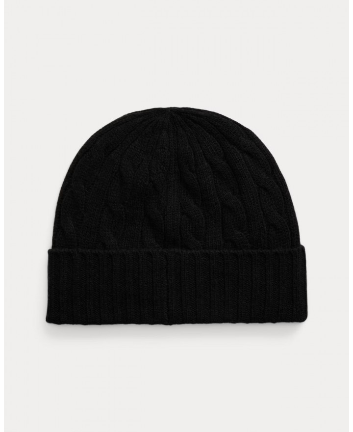 Polo Ralph Lauren - Berretto Treccia Lana Nero 449959346001 I25