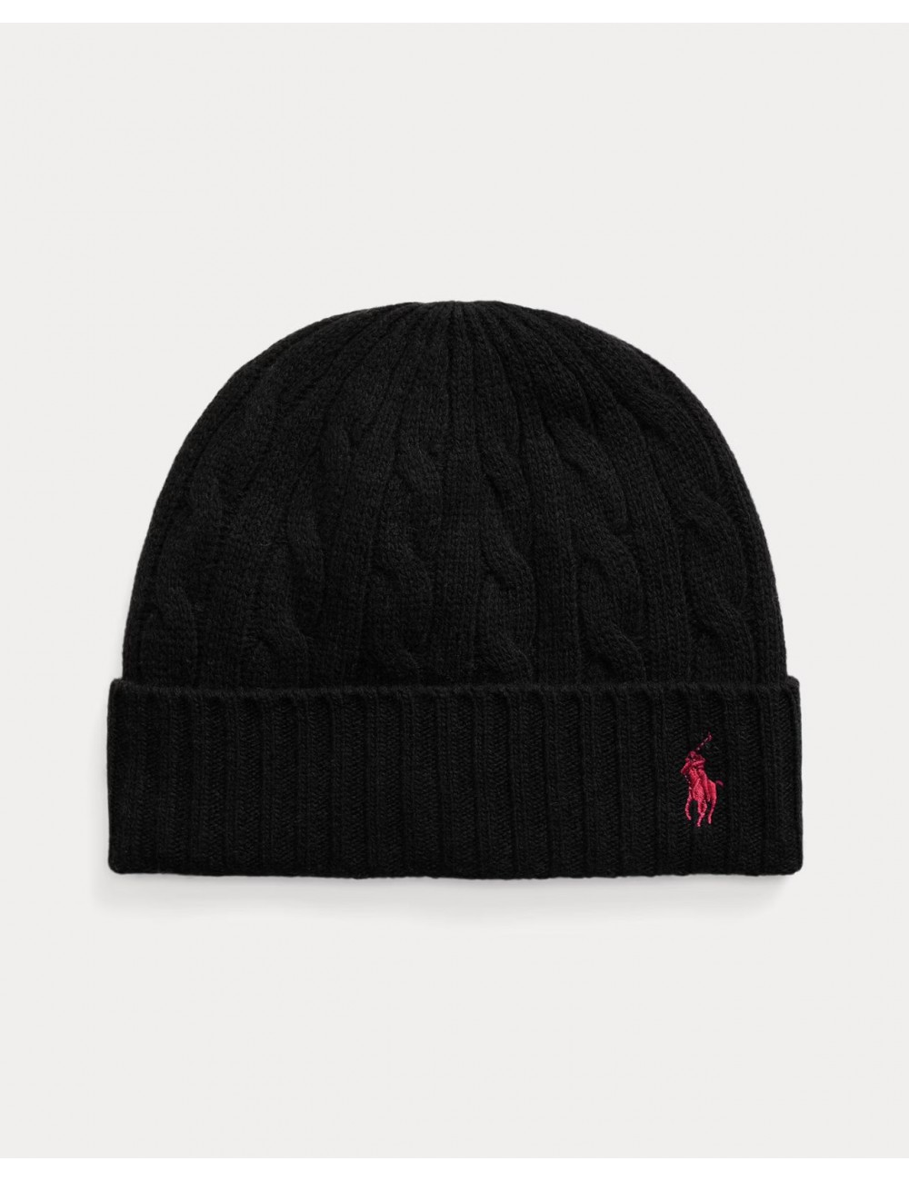 Polo Ralph Lauren - Berretto Treccia Lana Nero 449959346001 I25