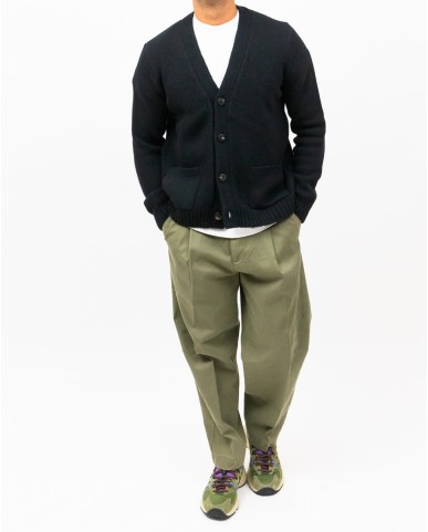 A Trip In A Bag - Cardigan Scollo V Nero Uomo ATF7310 100 BLACK I25