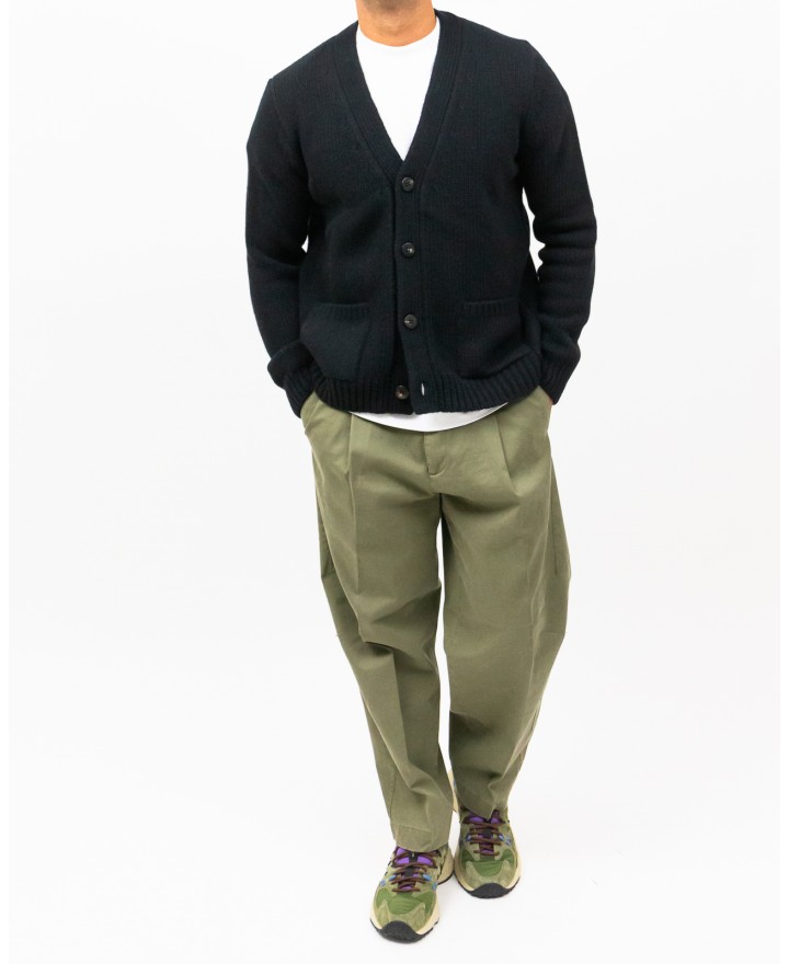 A Trip In A Bag - Cardigan Scollo V Nero Uomo ATF7310 100 BLACK I25