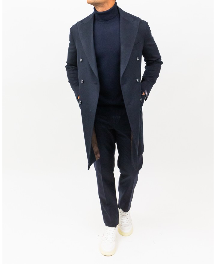 Barba - Cappotto Doppiopetto Blu Uomo 2702/00018 51043 90 I25