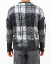 Roberto Collina - Maglia Girocollo Quadri Grigia Uomo M15001 21 PIOMBO I25