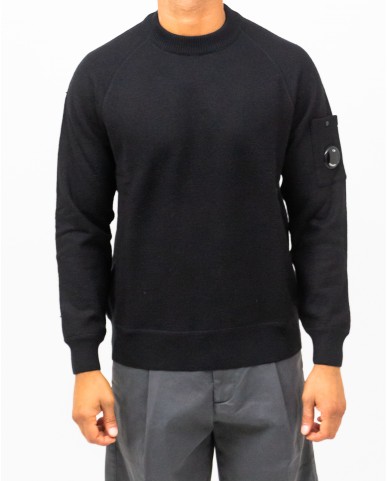 Cp Company  - Maglia Girocollo Nera Uomo MKN198A11 0468A 999 I25