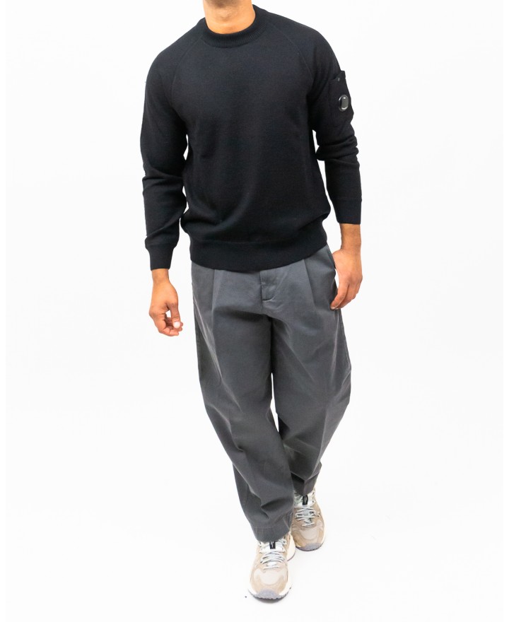 Cp Company  - Maglia Girocollo Nera Uomo MKN198A11 0468A 999 I25