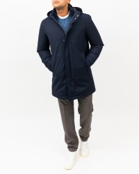 Herno - Piumino Collo in Maglia Blu Uomo PI001155U 12638 9200 I25