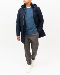Herno - Piumino Collo in Maglia Blu Uomo PI001155U 12638 9200 I25