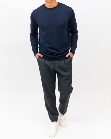 Hindustrie - Maglia Girocollo Blu Uomo HMA003 F10 0005 I25