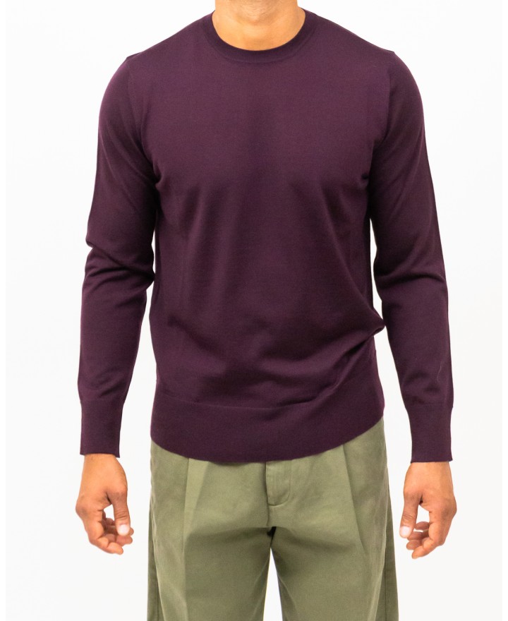 Hindustrie - Maglia Girocollo Bordeaux Uomo HMA003 F10 0034 I25