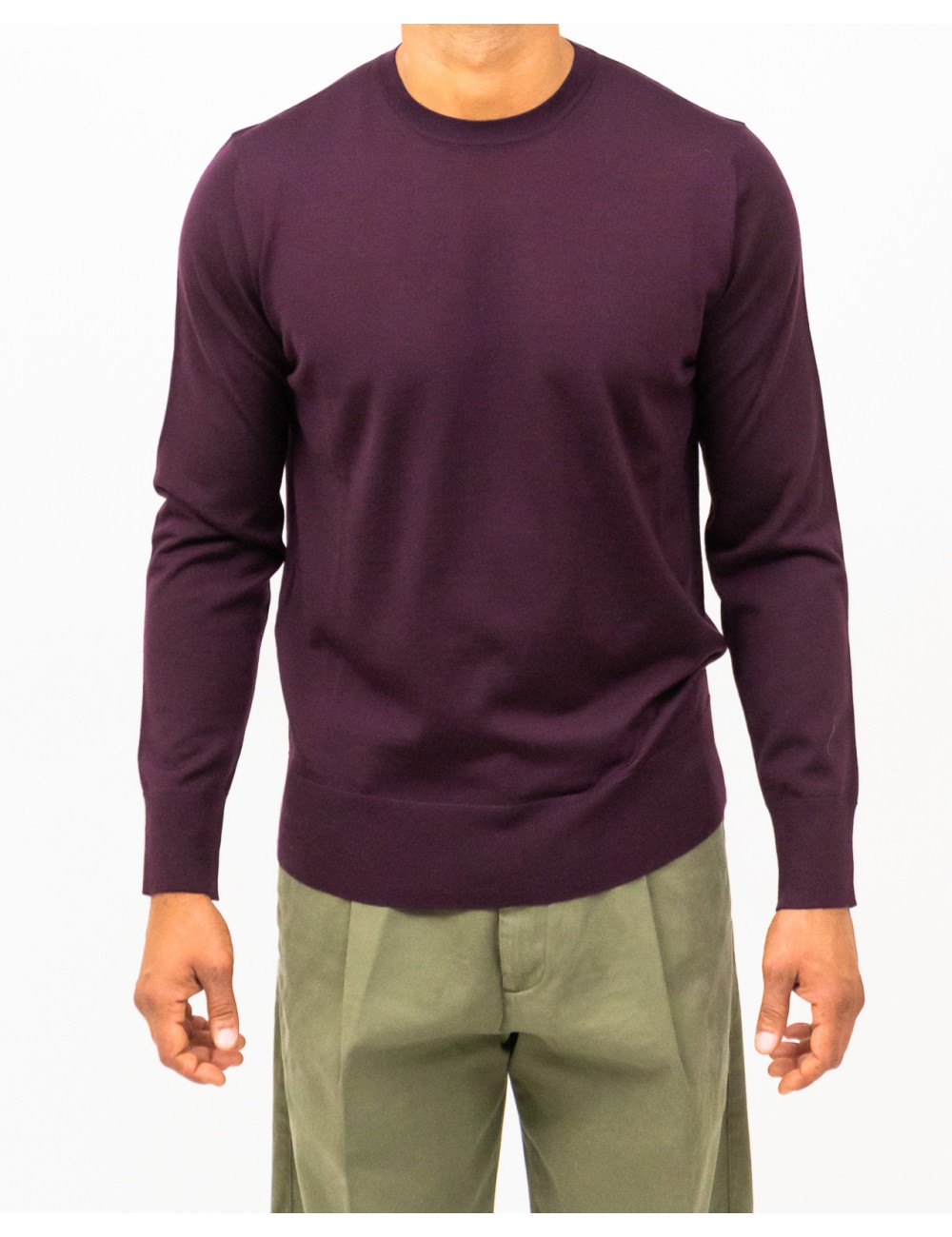Hindustrie - Maglia Girocollo Bordeaux Uomo HMA003 F10 0034 I25