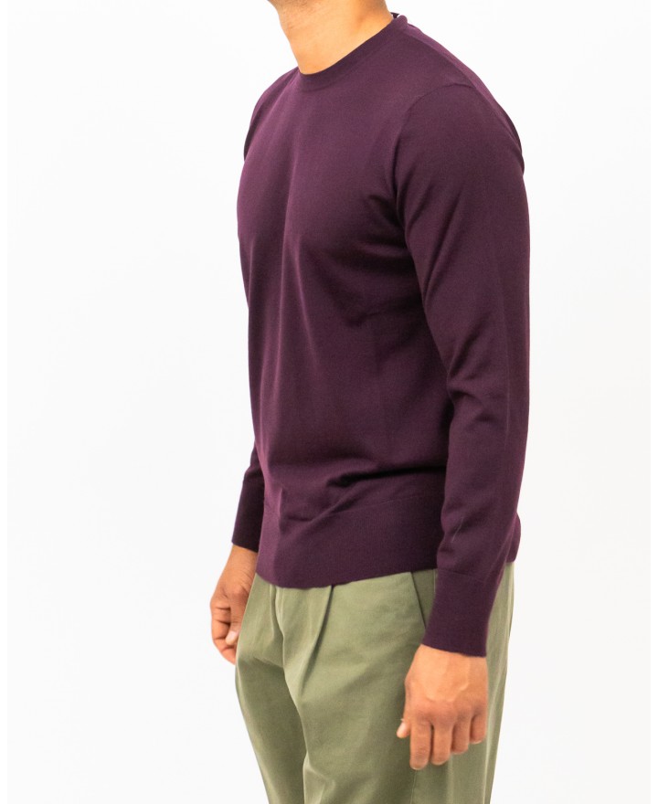 Hindustrie - Maglia Girocollo Bordeaux Uomo HMA003 F10 0034 I25